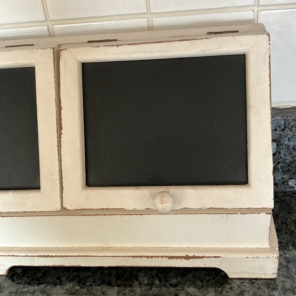 Shabby Chic Tabletop Organization/Storage Unit, Black Front Are Chalkboard - Picture 4 of 14